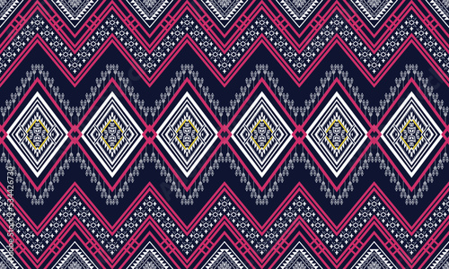 Wallpaper Mural Geometric ethnic flower pattern for background,fabric,wrapping,clothing,wallpaper,Batik,carpet,embroidery style. Torontodigital.ca