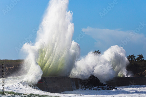 Tempête bretagne clohars carnoet doelan photo