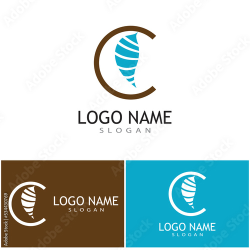 Cocoon illustration logo vector design