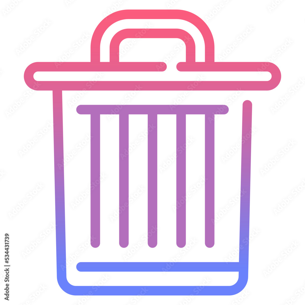 trashcan gradient icon trashcan gradient icon
