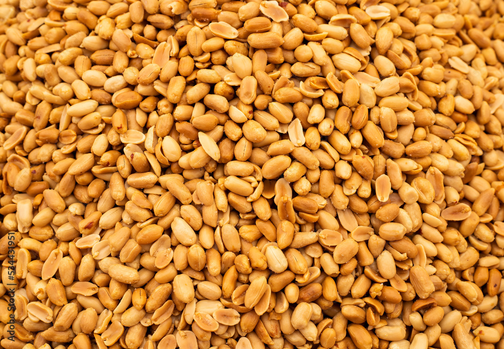 Arachis hypogaea - Organic roasted peanuts in the flea market Arachis hypogaea - Organic roasted peanuts in the flea market