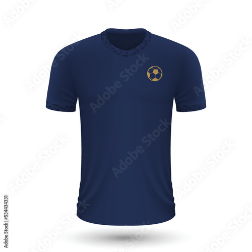 Realistic soccer shirt of France