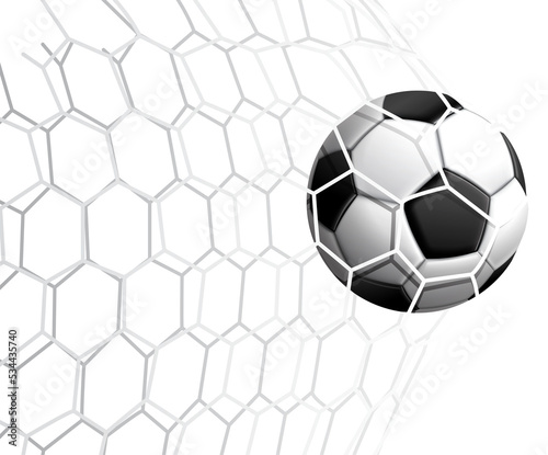 soccer ball in goal © momo design
