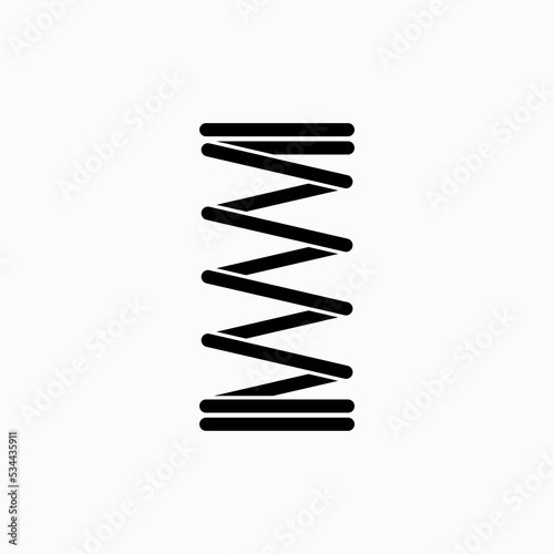 Spring Icon. Flexible Symbol - Vector.    