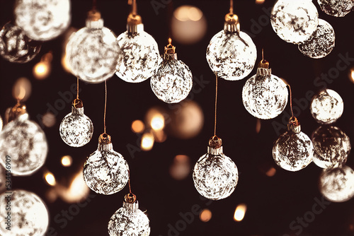 christmas decoration scene with decorative elements photo