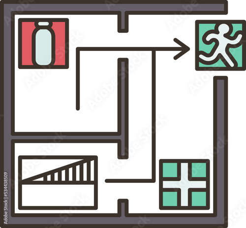 evacuation icon