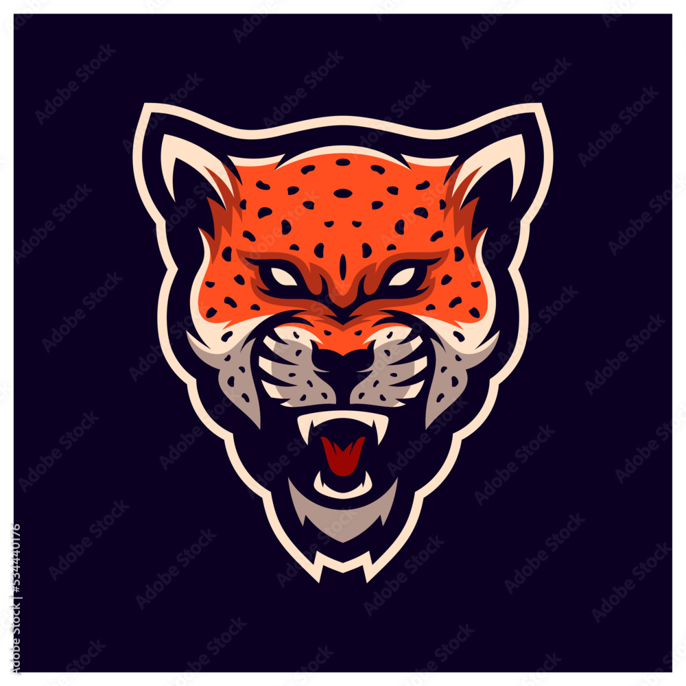 angry jaguar leopard mascot esport logo designs