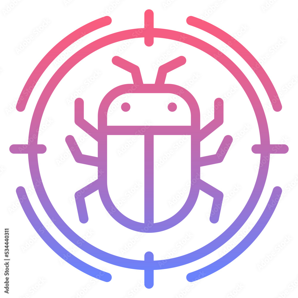 antivirus line gradient icon antivirus line gradient icon
