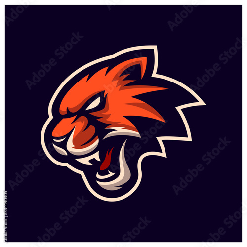 angry jaguar leopard mascot esport logo designs