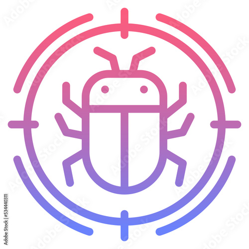 antivirus line gradient icon