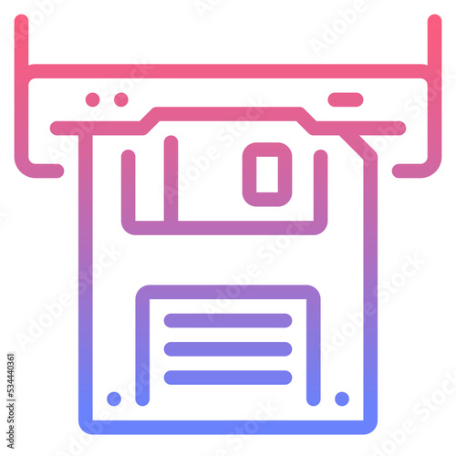 floppy line gradient icon