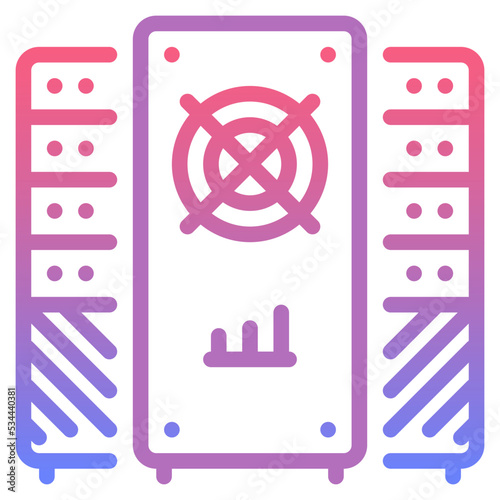 mainframe line gradient icon