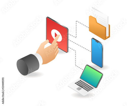 Open video playlists via multiple apps