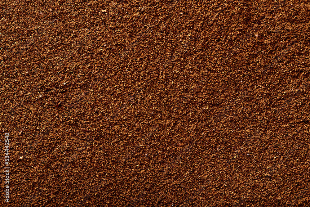 Ground coffee macro. Background of ground coffee texture. Food background Ground coffee macro. Background of ground coffee texture. Food background