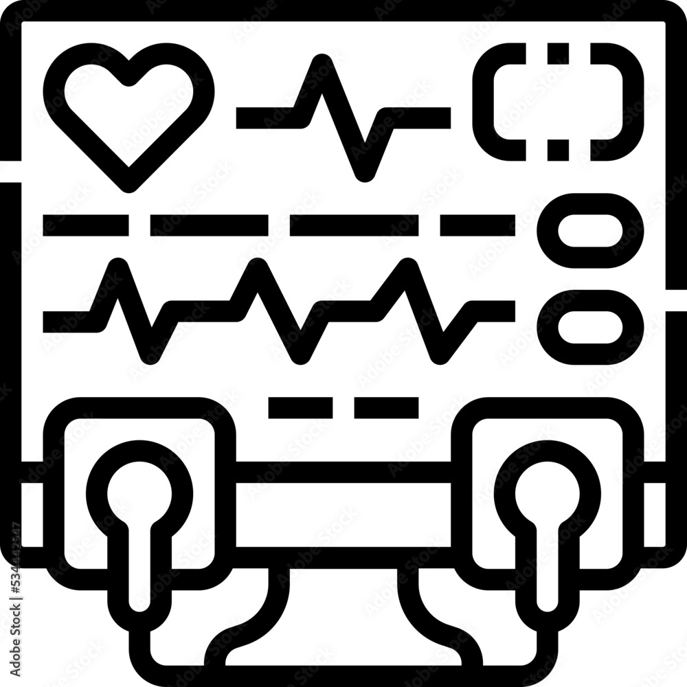 Ekg monitor icon symbol element Ekg monitor icon symbol element