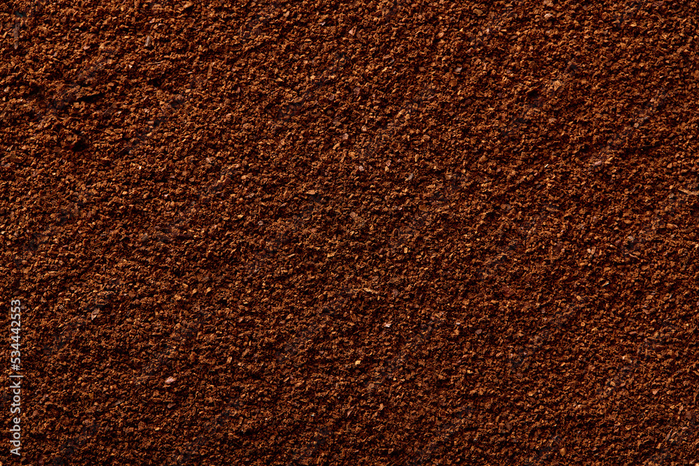 Ground coffee macro. Background of ground coffee texture. Food background Ground coffee macro. Background of ground coffee texture. Food background