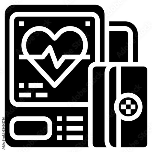 Pressure measuring icon symbol element