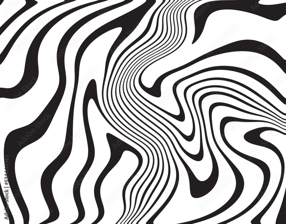 Line art optical art. Psychedelic background. Monochrome background. Optical illusion style. Black dark background. Tire Tracks. Graphic ornament. Vector template Line art optical art. Psychedelic background. Monochrome background. Optical illusion style. Black dark background. Tire Tracks. Graphic ornament. Vector template