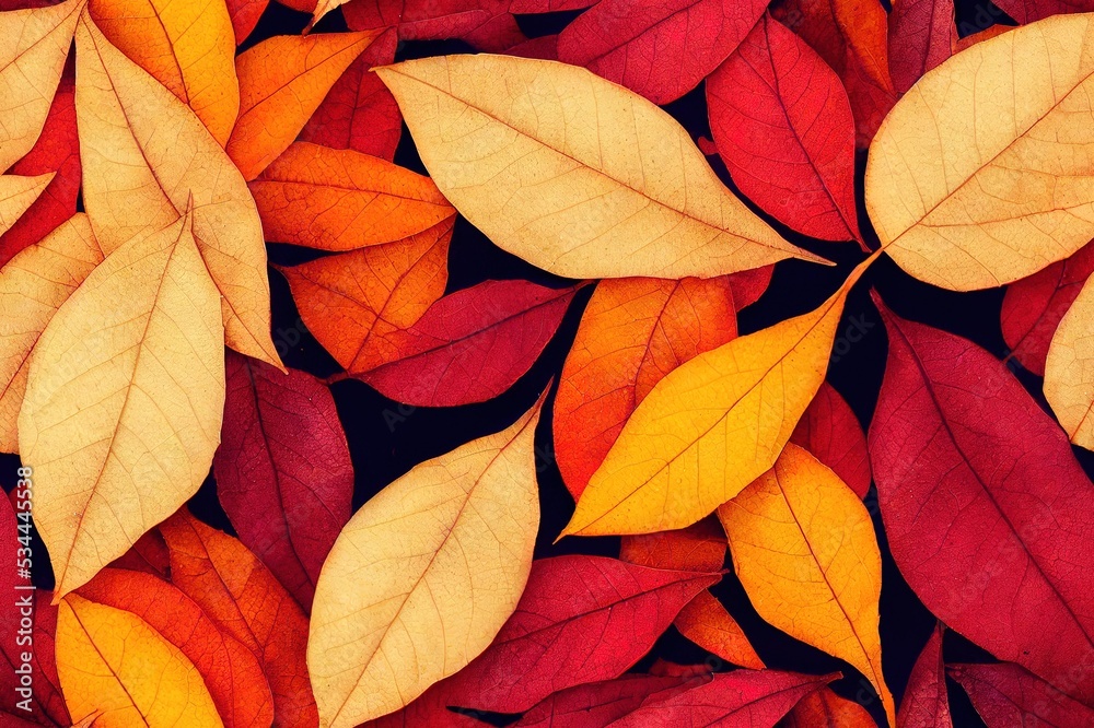 Pattern, autumn leaves on a white background. You can use it as a print, wallpaper, or textile background.