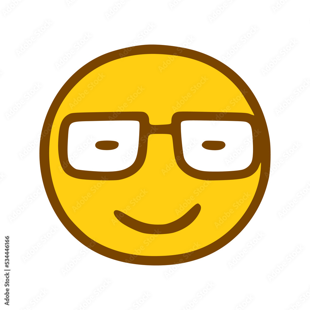 Happy smiley in hand drawn style Happy smiley in hand drawn style