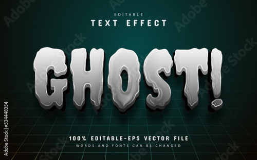 Ghost 3d editable text effect