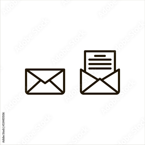 mail open and closed vector illustration