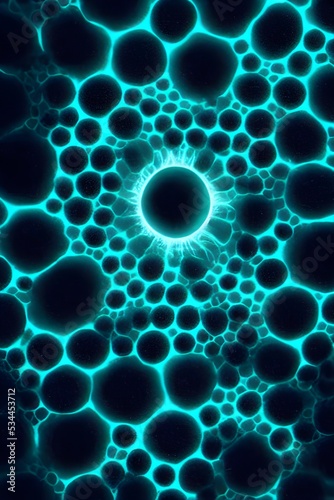 Amazing organic forms. Microscopy. Underwater organisms. Fluorescent. 