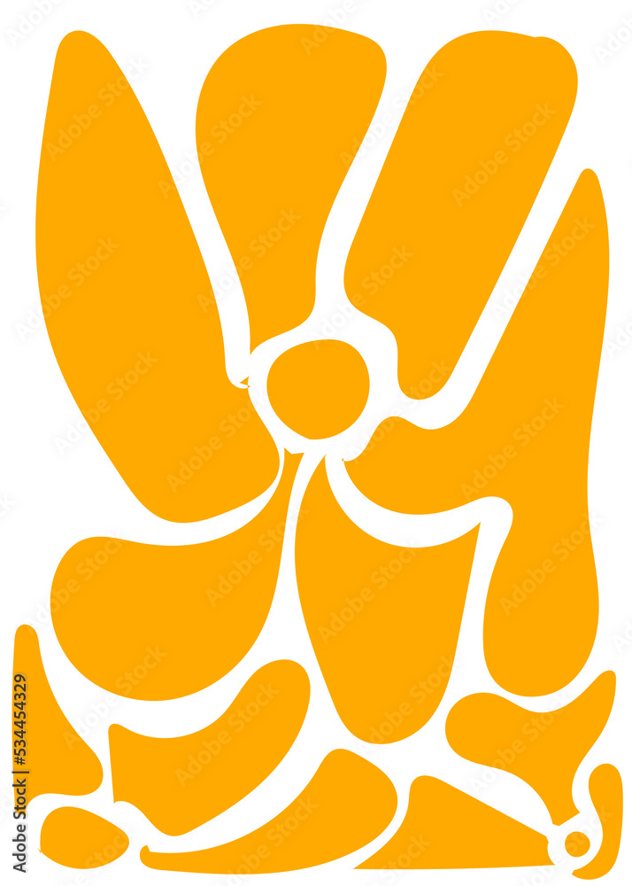 Abstract Shapes Flower Background Burnt Orange Abstract Shapes Flower Background Burnt Orange