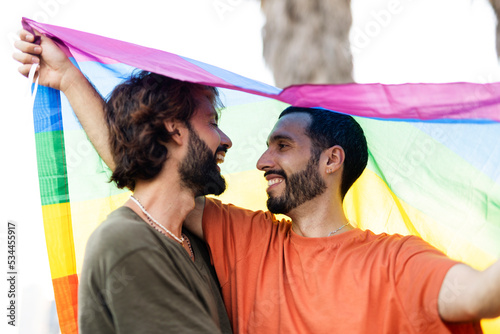 Happy couple kissing. LGBT community