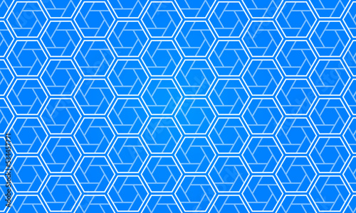 Geometric grid with intricate hexagonal shapes seamless Background