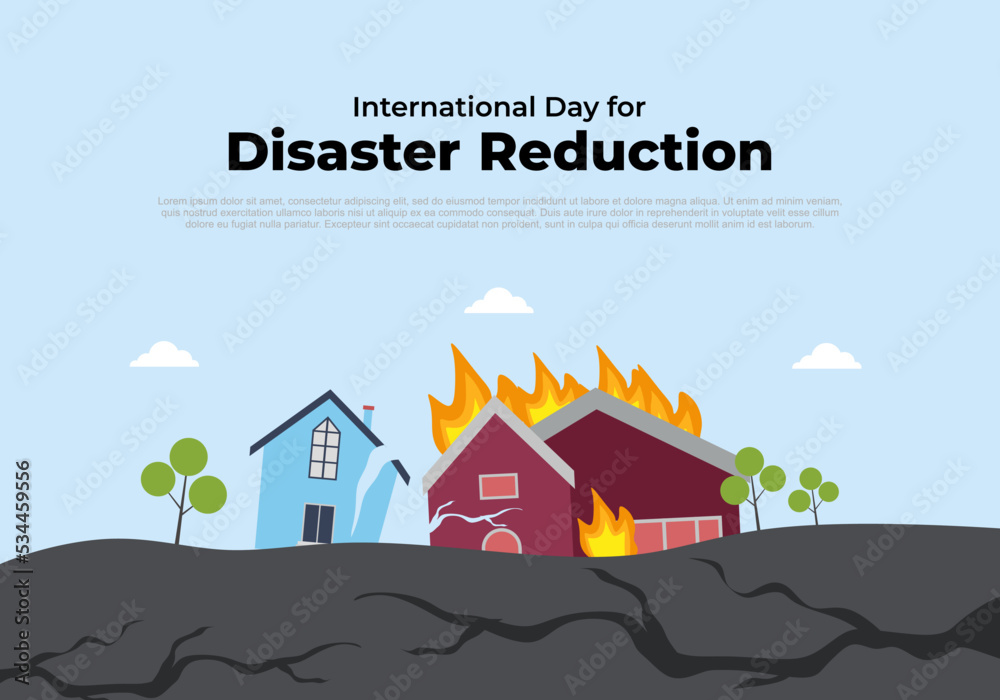 Obraz premium International day for Disaster Reduction celebrated on october 13.