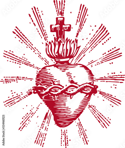 HIGH QUALITY SACRED HEART JESUS VECTOR FOR T-SHIRT AND HOME WALL DESIGN photo