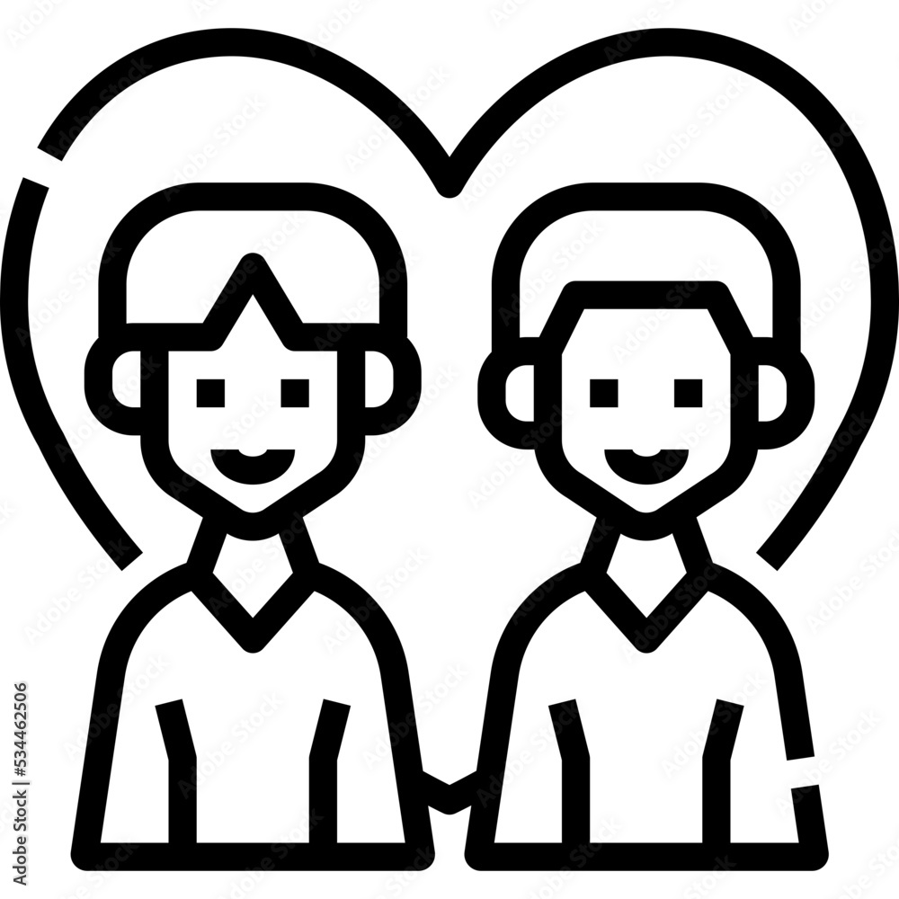 Man couple icon symbol element Man couple icon symbol element