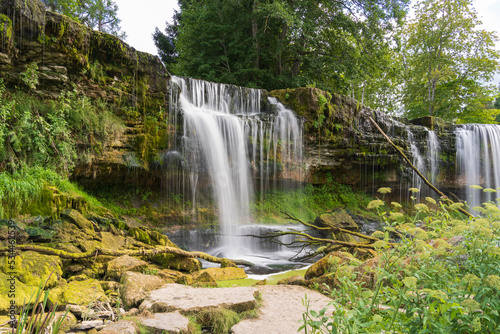 Beautiful Keila-joa waterfall in summer.