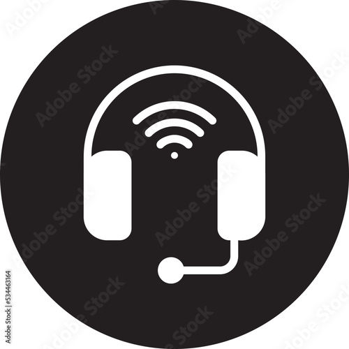 headset glyph icon