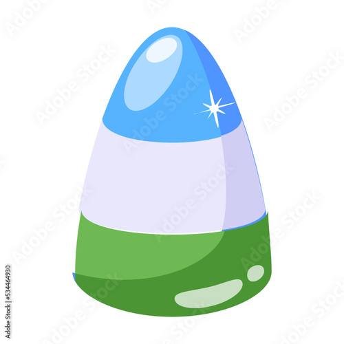 Yummy candy flat icon design 