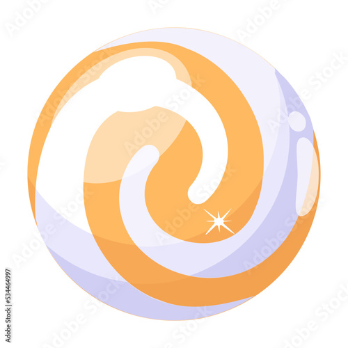 Yummy candy flat icon design 