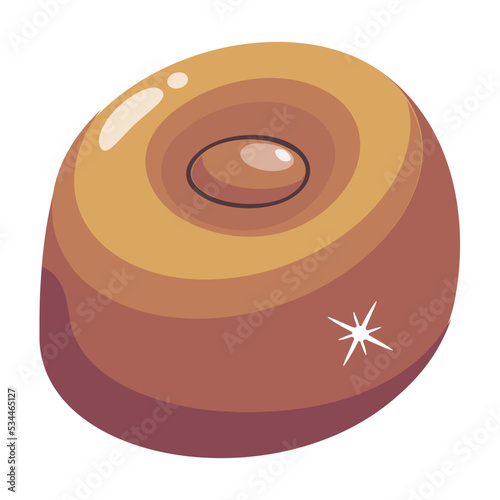 Yummy candy flat icon design 