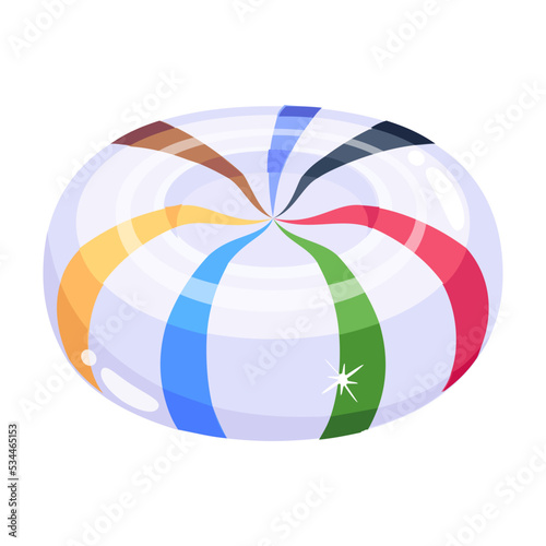 Yummy candy flat icon design 