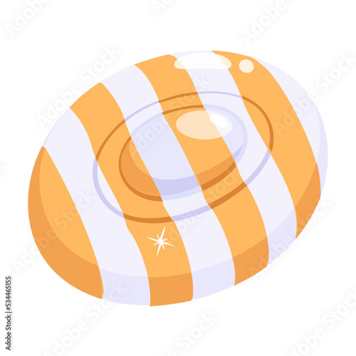 Yummy candy flat icon design 