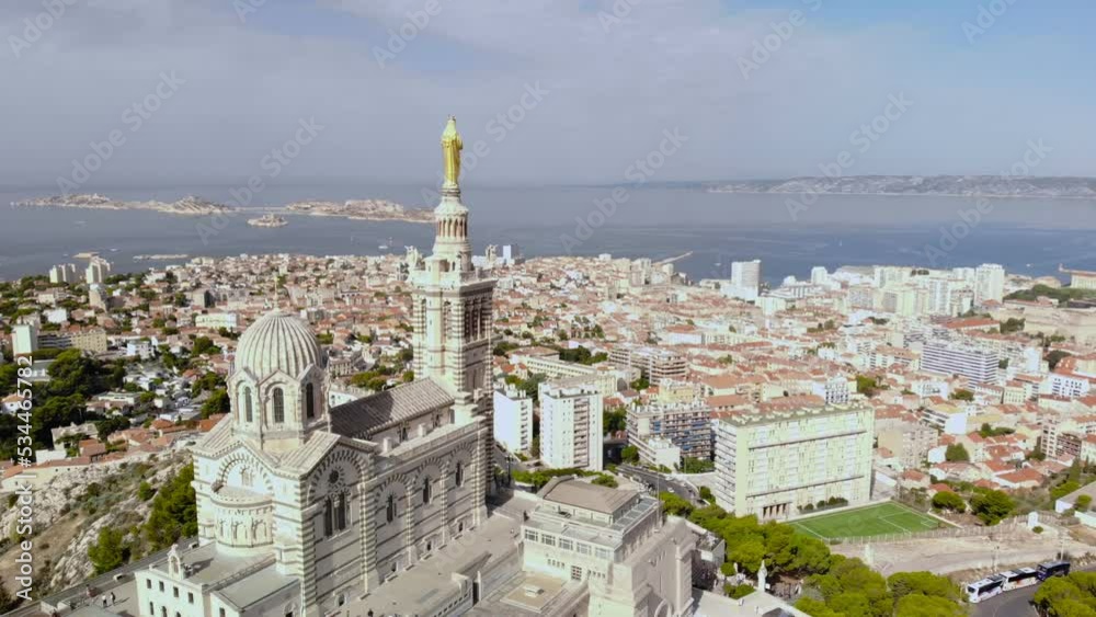 Notre Dame de la Garde Marseille - vue aérienne