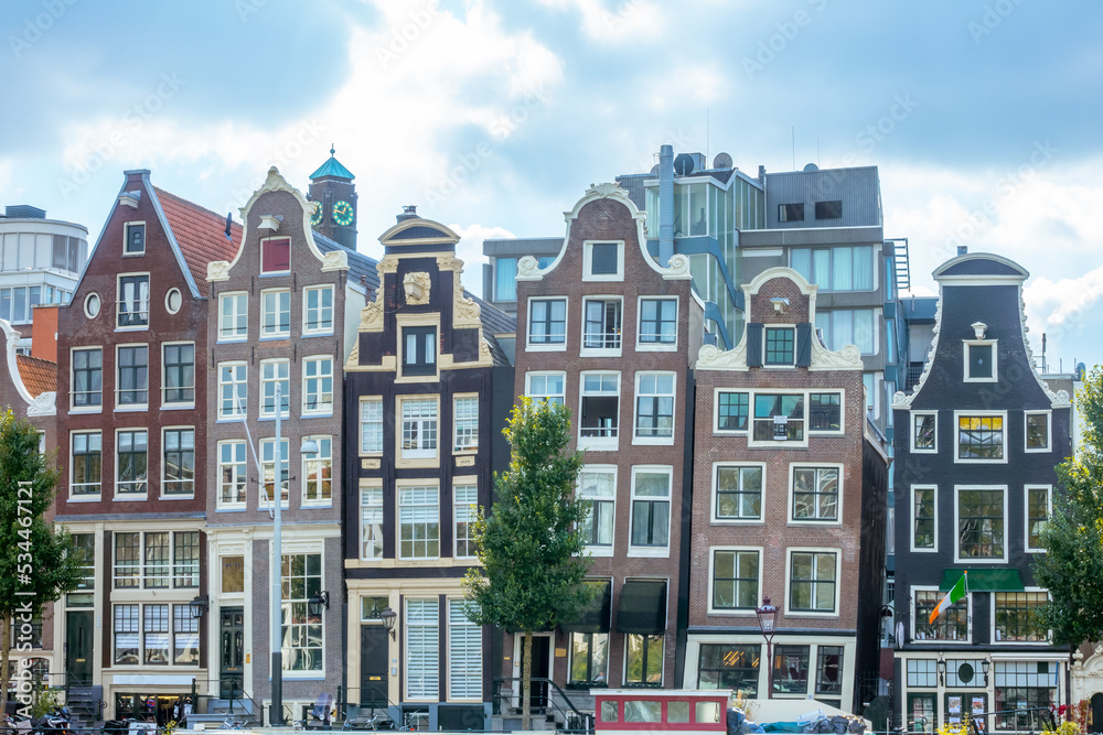Obraz premium Typical Houses in Amsterdam