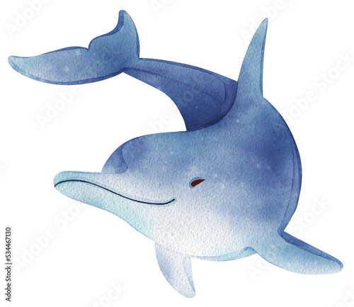 Cute mermaid .Watercolor marine illustration with fishes, mermaids, turtle in style, hand drawn icon png