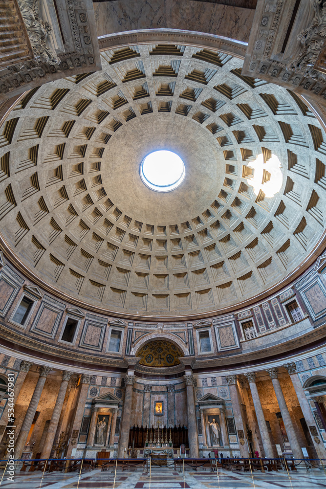 Majestic dome in Rome, Italy
