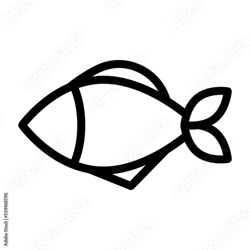 fish line icon illustration vector graphic