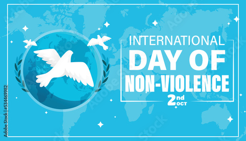 International Day of Non-Violence Background Illustration. illustrator.