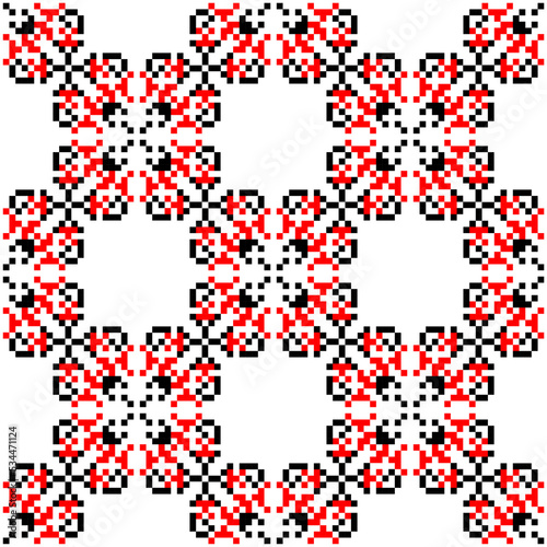 Seamless pattern traditional Ukrainian embroidery, ethnic ornament vyshyvanka