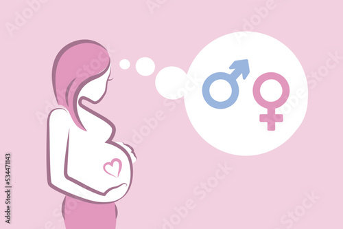 pregnant girl think about baby boy or girl