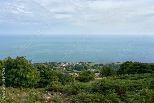 Aerial view of the building in Ventnor on the Isle of Wight,  England photo