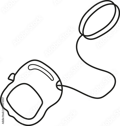 hand drawn vector illustration of dog leash